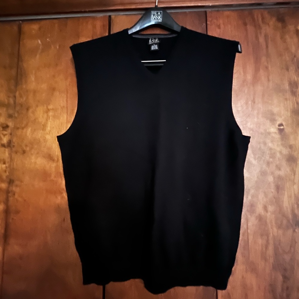 Jos. A. Bank V-Neck Black Sweater Vest